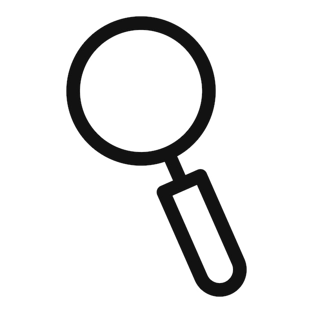 El icono de la herramienta de búsqueda es ideal para las funciones de búsqueda en línea y en aplicaciones