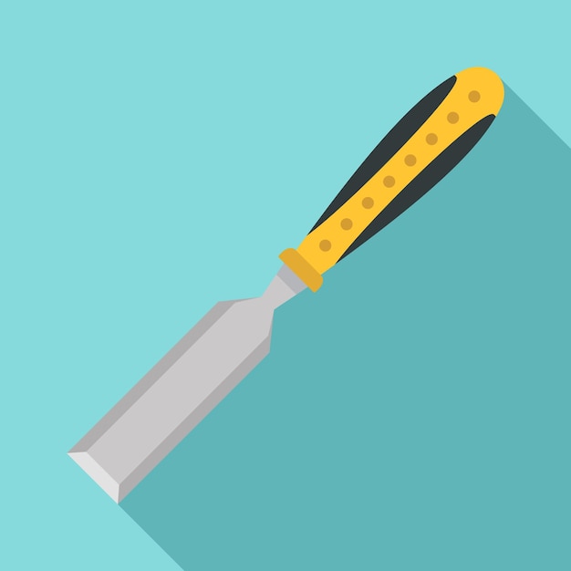 Icono de herramienta de cincel Ilustración plana del icono vectorial de herramienta de chisel para diseño web