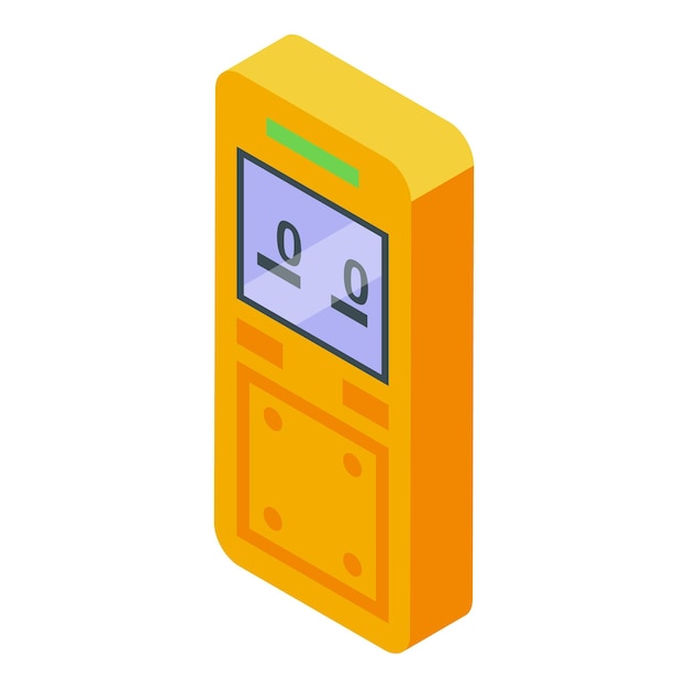 Icono de herramienta detector de gas vector isométrico Instrumento medidor Monitor doméstico