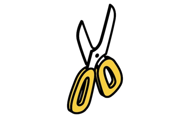 Icono de la herramienta de dibujo de líneas isométricas simples tijeras