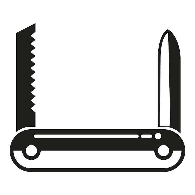 Vector icono de herramienta multipropósito vector simple cuchillo multiherramienta bolsillo del ejército