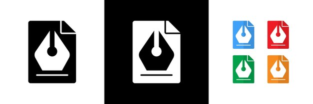 Icono de la herramienta de pluma en un documento