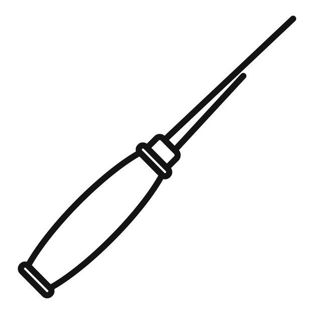 Icono de herramienta de reparación de calzado Icono de vector de herramienta de reparación de calzado de esquema para diseño web aislado en blanco