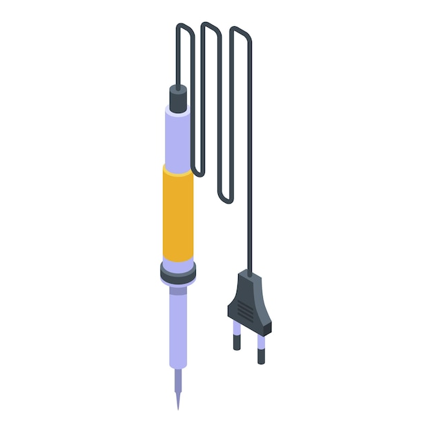 Icono de herramienta de soldadura Isométrica del icono de vector de herramienta de soldadura para diseño web aislado sobre fondo blanco