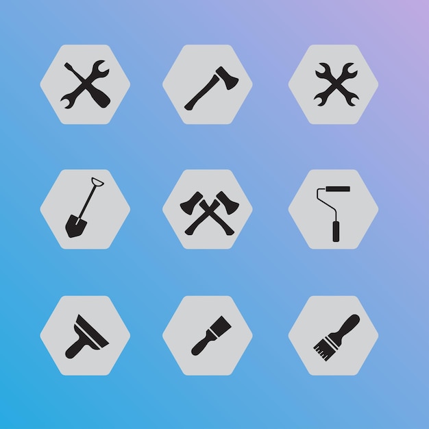 icono de herramienta de trabajador de construcción
