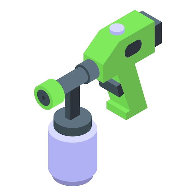 Vector icono de herramienta de trabajo de pintura vector isométrico pistola de pulverización auto pintor