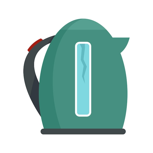Icono de hervidor eléctrico roto Ilustración plana del icono de vector de hervidor eléctrico roto aislado sobre fondo blanco