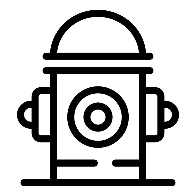 Icono de hidrante de incendio que representa el equipo de extinción de incendios para la respuesta de emergencia