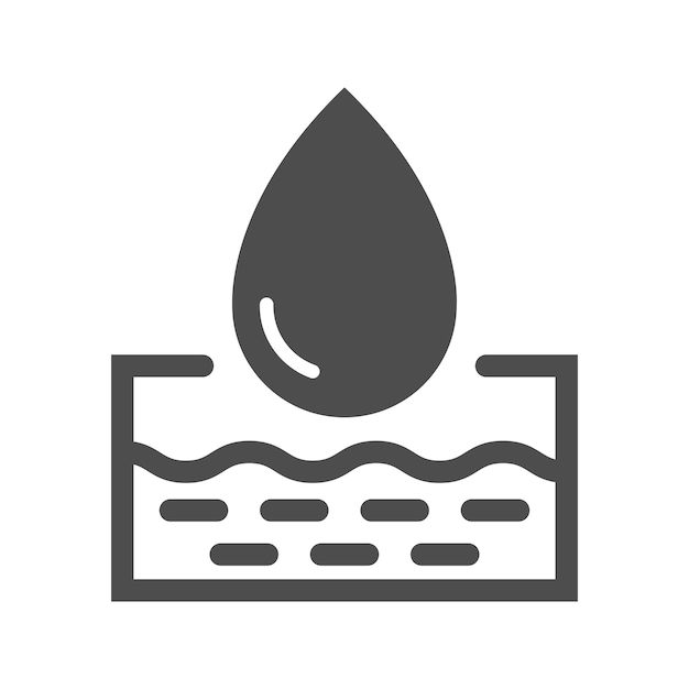 Icono de hidratación de la piel