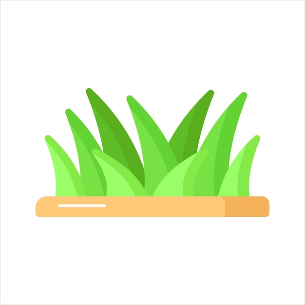 El icono de la hierba de césped en estilo de moda listo para nosotros icono premium aislado en fondo blanco