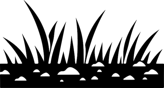 icono de hierba mínima en la silueta del vector de barro silueta de color negro 6