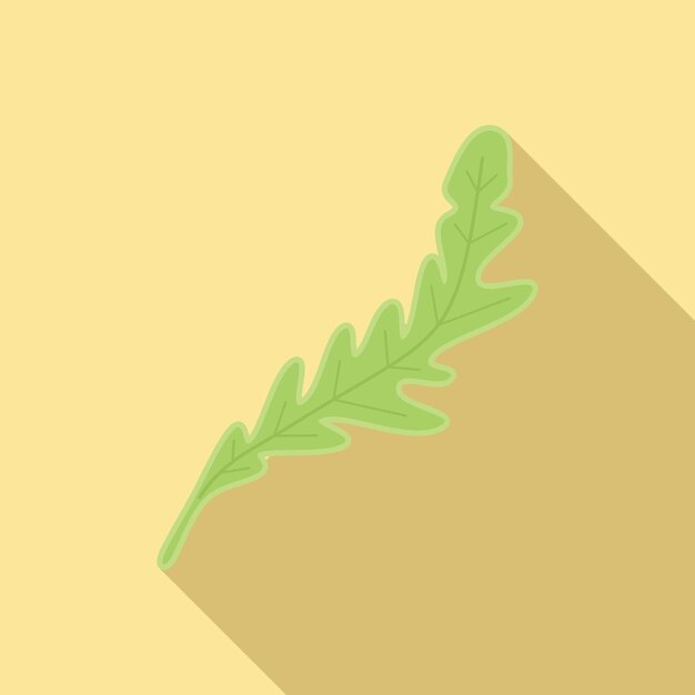 Icono de hierba de rúcula vector plano Ensalada de rúcula Planta de hoja