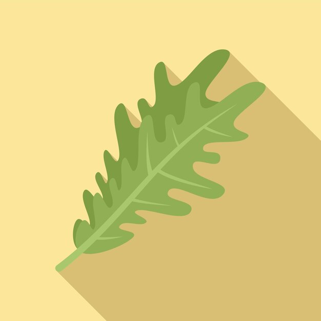 Vector icono de hierba de rúcula vector plano ensalada de rúcula planta de hoja
