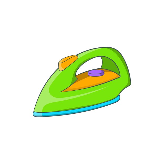 Icono de hierro en estilo de dibujos animados aislado sobre fondo blanco Símbolo de electrodomésticos