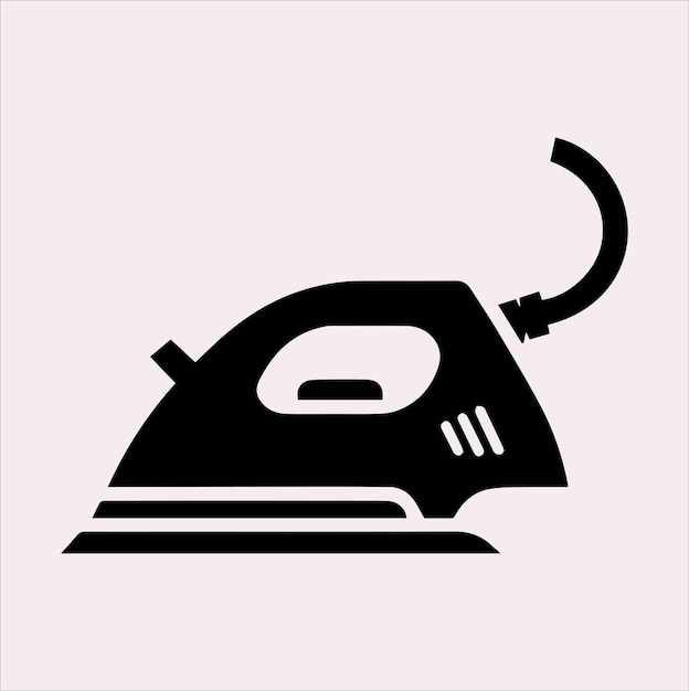 icono de hierro Ilustración de silueta vectorial en un fondo blanco