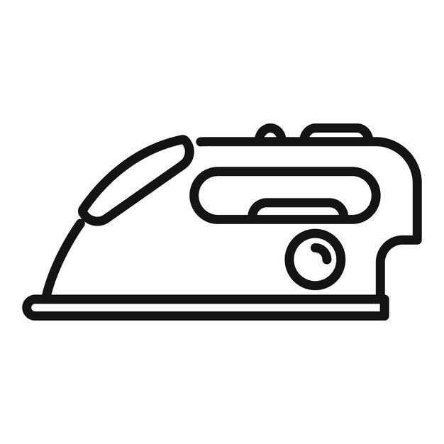 Icono de hierro de tela vector de contorno Trabajo a medida Limpieza de lavandería