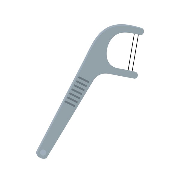 Icono de hilo dental de la mano Ilustración plana del icono vectorial de hilo dental para la red aislado en blanco