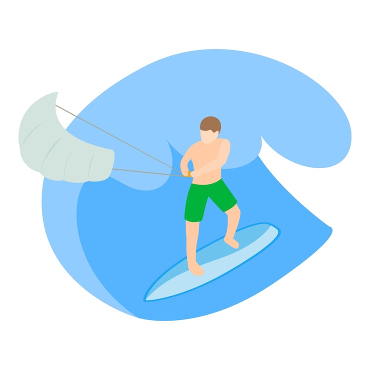 Vector icono de hobby de verano ilustración isométrica del icono de vector de hobby de verano para web