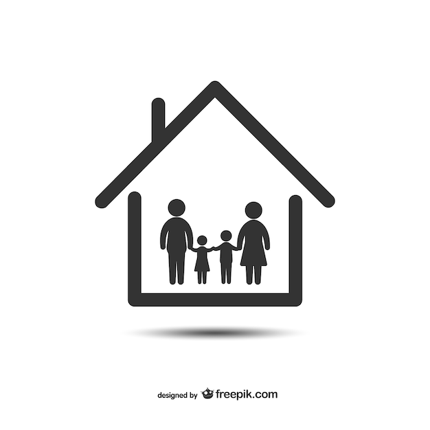 Icono de hogar y familia