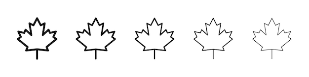 Ícono de la hoja de arce Signo del logotipo vectorial