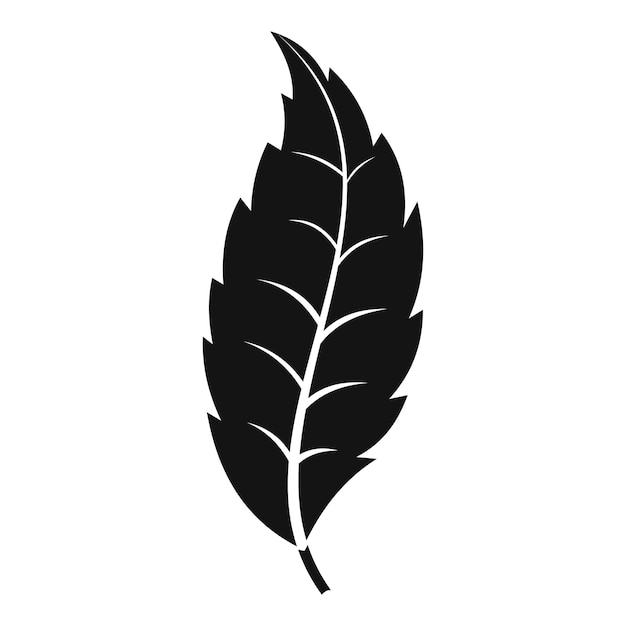 Icono de hoja de dientes estrechos Ilustración sencilla del icono vectorial de hoja de dents estrechos para la web