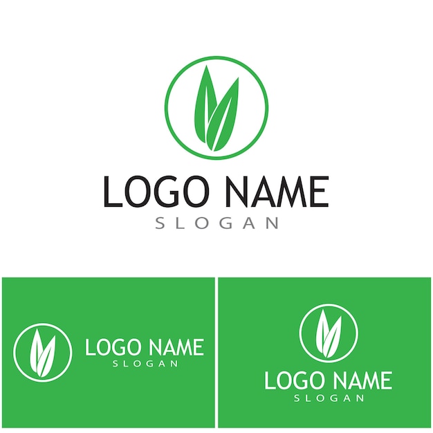 Icono de hoja diseño de ilustración vectorial plantilla de logotipo