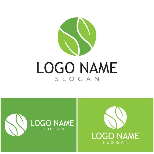 Icono de hoja diseño de ilustración vectorial plantilla de logotipo