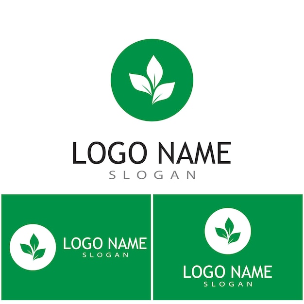 Icono de hoja diseño de ilustración vectorial plantilla de logotipo