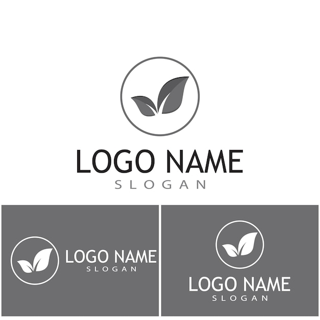 Vector icono de hoja diseño de ilustración vectorial plantilla de logotipo