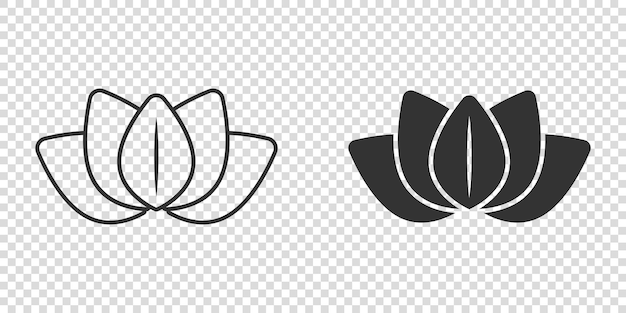 Icono de hoja en estilo plano Ilustración de vector de planta sobre fondo blanco aislado Concepto de negocio de signo de flor