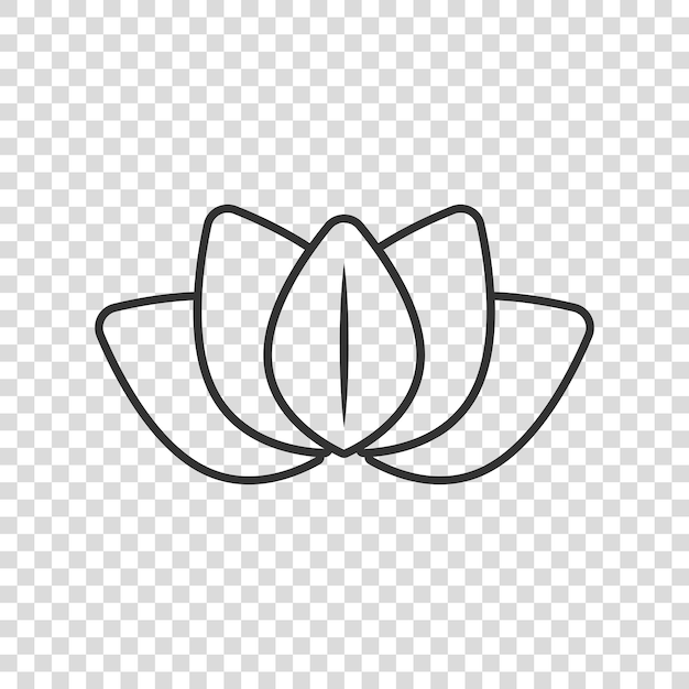 Icono de hoja en estilo plano Ilustración de vector de planta sobre fondo blanco aislado Concepto de negocio de signo de flor