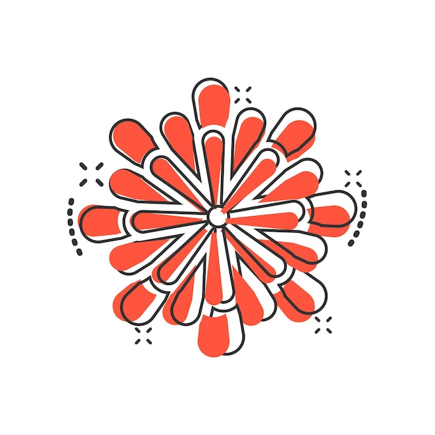 Icono de hoja de flor en estilo cómic Magnolia dahlia vector ilustración de dibujos animados sobre fondo blanco aislado Planta flor concepto de negocio efecto de salpicadura