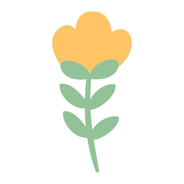 Icono de hoja de flor en fondo blanco