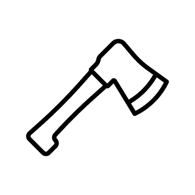 El icono de la hoja del hacha