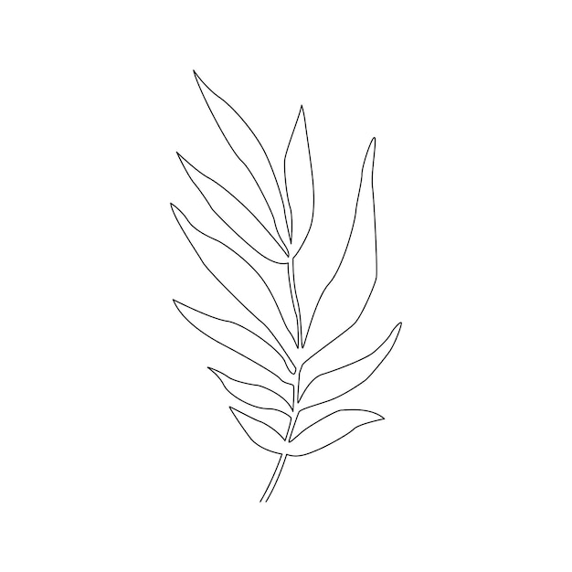 Icono de hoja con líneas dibujadas a mano vector