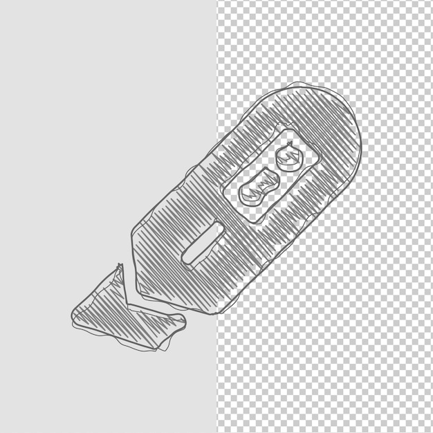Icono de hoja de papel de efecto boceto con fondo personalizable