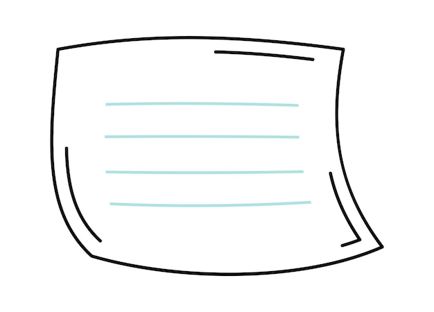Icono de hoja de papel rayado Ilustración vectorial