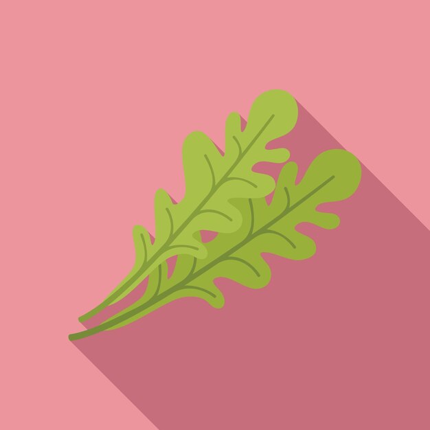 Vector icono de hoja de rúcula vector plano ensalada de rúcula planta vegetal