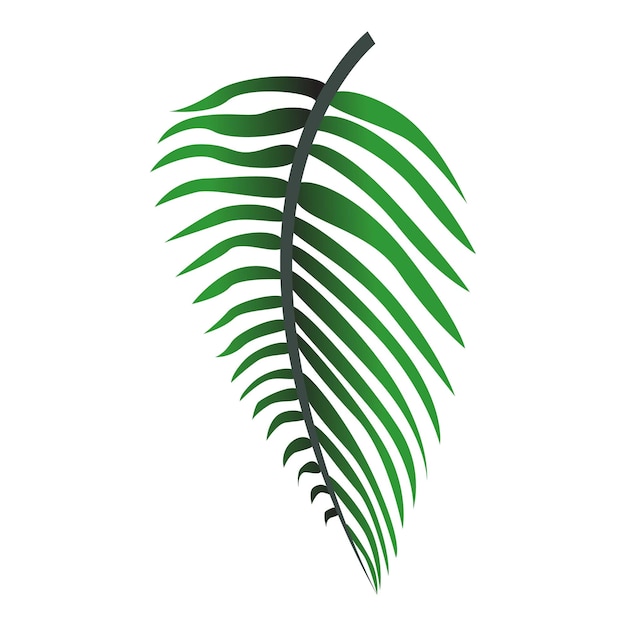 Icono de hoja tropical de Hawái Icono vectorial de hoja tropical de Hawái para diseño web aislado sobre fondo blanco
