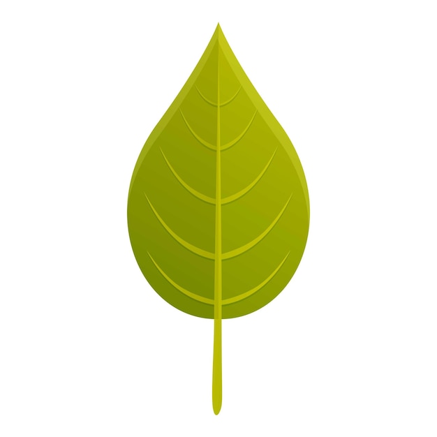 Icono de hoja verde botánica caricatura de icono de vector de hoja verde botánica para diseño web aislado sobre fondo blanco