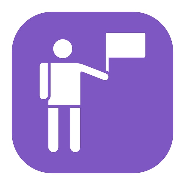 Icono del hombre de bandera