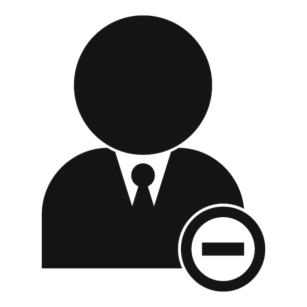 Icono de hombre desempleado de negocios Ilustración simple del icono de vector de hombre desempleado de negocios para diseño web aislado sobre fondo blanco