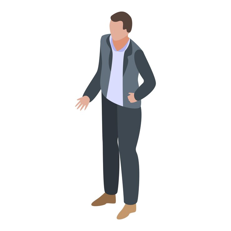 Vector icono de hombre escribano isométrico del icono de vector de hombre escribano para diseño web aislado sobre fondo blanco