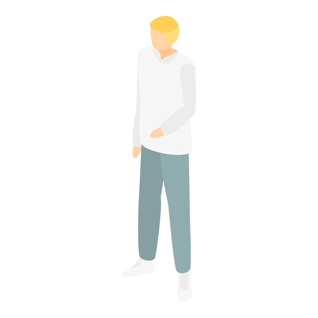 Icono de hombre gerente Isométrico del icono de vector de hombre gerente para diseño web aislado sobre fondo blanco