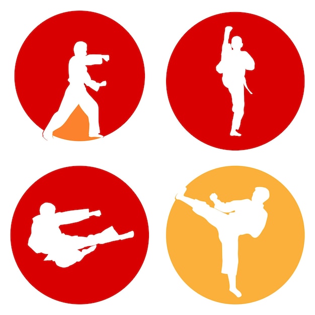 Icono de un hombre haciendo una patada de taekwondo