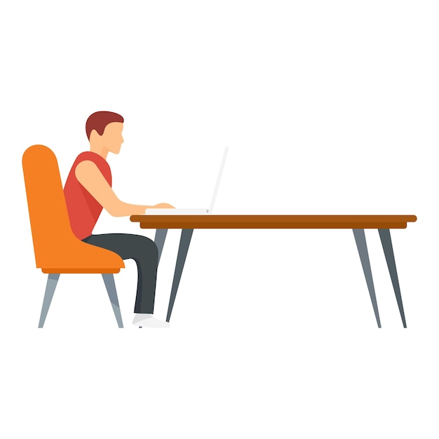 Ícono de hombre independiente Ilustración plana del ícono vectorial de hombre independiente para diseño web
