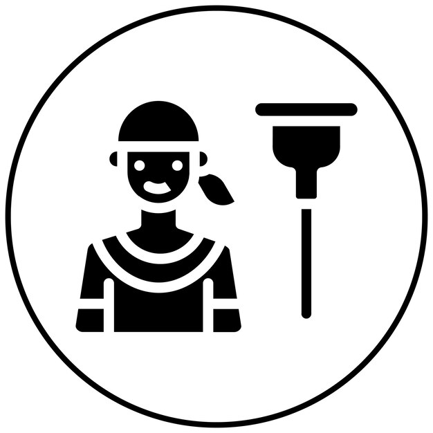 Icono del hombre de la limpieza