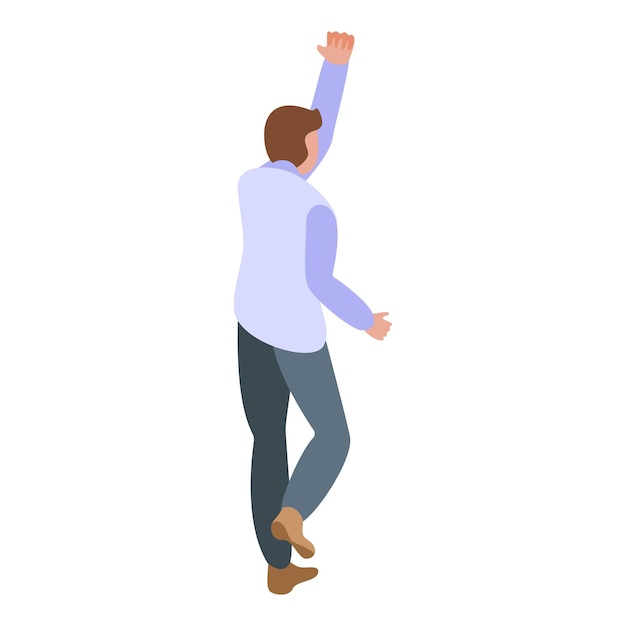 Icono de hombre mentor Isométrico del icono de vector de hombre mentor para diseño web aislado sobre fondo blanco