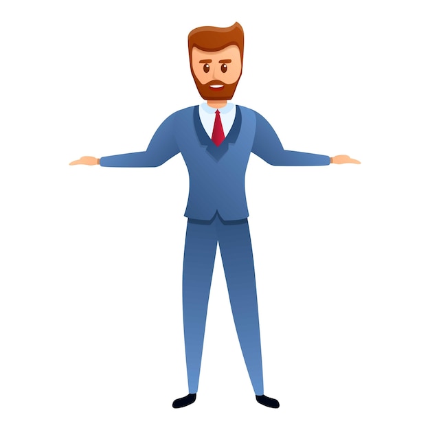 Icono de hombre de negocios sonriente Icono vectorial de hombre de negocio sonriente para diseño web aislado en fondo blanco