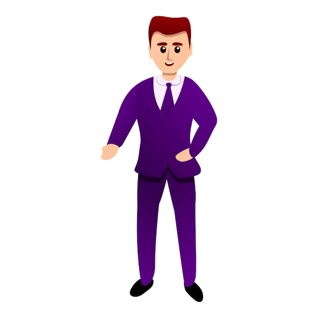Icono de hombre de oficina bailando Icono vectorial de hombre de oficinas bailando para el diseño web aislado sobre fondo blanco